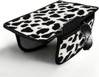 Cow Print Armrest Cover with 2 Side Pockets & Storage Bags, Cute Cow Car Decor,Center Console Cover Pad Organizer, Cow Pattern Cushion Mat,Interior Accessories for Most Vehicles (Black)