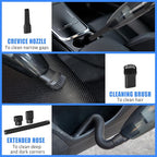 AUTODECO Car Cleaning Kit, Car Vacuum Interior Detailing Cleaner Kit with High Power Handheld Vacuum, Brush Set, Windshield Tool, Duster, Towels, Complete Car Care Tools for Women (Blue)