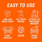 Armor All 2-in-1 Foam Cannon Kit, Car Cleaning Kit Connects to Power Washers and Garden Hoses for Vehicle Cleaning, Includes Foam Cannon, Foam Applicator and Ergonomic Adaptor, 1 count