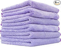 The Rag Company - Minx Royale - Professional Microfiber Detailing Towels, Premium 70/30 Blend, Super Plush, Rinseless & Waterless Wash, Buffing & Polishing, 400gsm, 16in x 16in, Lavender (6-Pack)