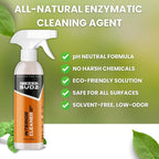 Car Interior Cleaner Spray - pH-Neutral, Natural Detailer, Dashboard, Leather Seat Cleaner, Tesla Vegan Leather, Plastic & Vinyl, Screen-Safe Matte Non-Greasy Finish - 16 oz - Citrus Scent
