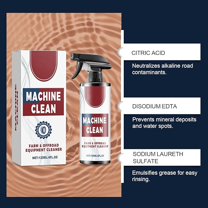 Heavy-Duty Outdoor All Purpose Cleaner, Machine Clean Spray, Car Tire Farm & Offroad Equipment Cleaner, Remove Dirt, Oil, & Grime (3)