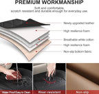 BEITK 2 Pack Leather Front Car Seat Cover Bottom Car Seat, Universal Anti-Slip Driver Car Seat Protectors with Storage Pocket, Waterproof Bottom Auto Seat Cushion Pad Mat for Most Vehicles(Black)