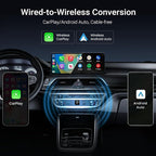 MINIX CA525 Mini Wireless CarPlay & Android Auto Adapter, 2026 Upgraded 2-in-1 Wired to Wireless Dongle, One-Button Switch, Plug & Play USB-A/C, WiFi 6 & Bluetooth 5.4, iOS 10+ & Android 11+