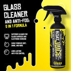 Boat Juice 2in1 Glass Cleaner & Anti-Fog Spray | Streak-Free for Boat Windshields, Car & RV Windows, Navigation Screens | No Rinse | Ammonia-Free | Lemon Drop Scent | Made in USA | 16oz