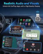 Wireless CarPlay Adapter iPhone Apple—Ultra Mini(60% Reduced Size),2026 2-in-1 Android Auto Adapter, 3X Automatic Connection Navigation, Plug and Play, Compatible with iOS 10+, Android 11+