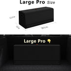 GMQ Car Trunk Organizer for SUV,Car Organizers and Storage with Collapsible Storage, Magnetic Lid Large Capacity for SUV, Truck, MPV (Carbon Black, XXL-29.5×13×12.5 IN)