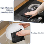 Ferdilan 80 Pack Microfiber Cleaning Cloth Roll,Lint Free Rags Paper Towels & Tear Away Reusable Towels,Washable Shop Rags,Wash Cloths Dish Rags(12" x 12") for Car Kitchen Window Garage-Black