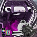 AKEPO 3-in-1 Starlight Headliner Kits: Meteor Effect+6W RGBW Fiber Optic Stars Lights+ 4 Car Under Dash LED Light, Music Sync App Control Optical Fibers 295pcs Mixed Diameterin 9.8ft