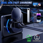 Nilight Quick USB Outlet Socket 12V 24V Dual USBs Connector 5V 4.8A Car Outlets with Waterproof Cover Rotating Cap LED Light for Cars Trucks Motorcycle RVs Campers