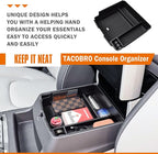 TACORBO Center Console Organizer Compatible with Kia Carnival 2026 2025 2024 2023 2022 Accessories Insert Tray, KA4 MPV Armrest Secondary Storage Box, Black Trim