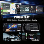 2-in-1 Mini Wireless CarPlay Adapter for Apple iPhone & Android Auto Adapter,2025 Upgrade Wired to Wireless,Plug & Play, Fast Stable Connection Car Play for iOS 10+/Android 11+,USB-A/Type-C Cable