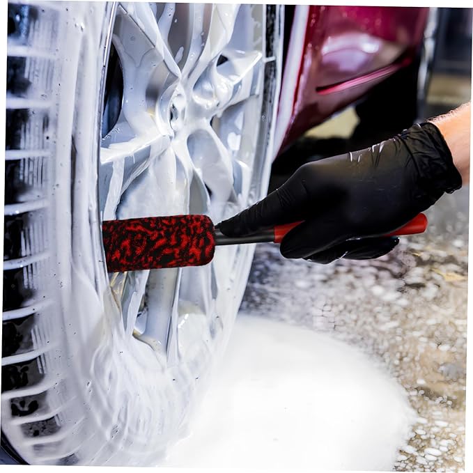 Cabilock 3pcs Wheel Brush for Car Detailing Soft Bristle Tire Cleaner Brushes for Easy Wheel Rim Cleaning