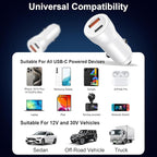 iPhone 17 16 15 Car Charger, [Apple MFi Certified] 2-Pack USB C Car Charger 43W Fast Charging with 3.3 FT Type C to C Cable, USB Car Adapter for iPhone 17/17 Pro/17 Pro Max/Air/16/15