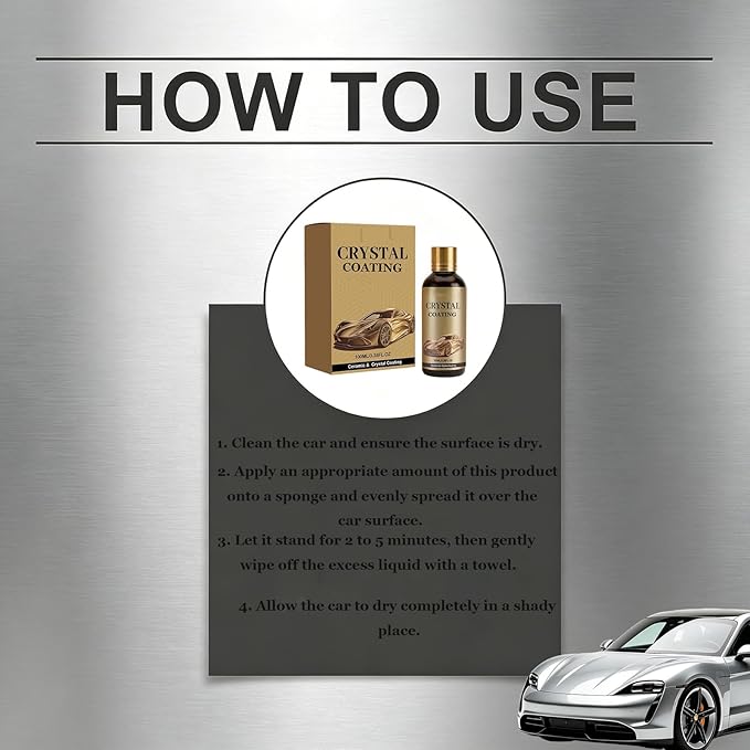 Crystal Coating Nano Quick Coat Restore – Graphene Ceramic Spray for Cars, Nano Quick Coat Car Coating Spray for Shine & Protection, Car Surface for Paint, Glass & Wheels. (3pcs)