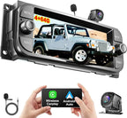 [4G+64G] Car Radio for Dodge RAM 2002 2003 2004 2005 2006, for Jeep Wrangler 2003 2004 2005 2006,Jeep Grand Cherokee 1999-2004, Support Wireless Carplay&Android Auto, 6.8 inch IPS Touchscreen