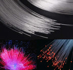 AZIMOM PMMA Plastic 50pcs*0.04in*6.5ft Fiber Optic Cable Strands End Glow Roll Bunch Fiber String for Star Sky Roof Ceiling Decoration All Kind LED Light Engine Driver