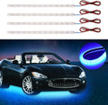 DUOFU365 Blue Led Strip Light,IP68 Waterproof Car Exterior Light Strip,Golf cart led Lights Cuttable for Automotive Motorcycle Golf Cart Marine Boat Cargo Home Decoration Led Strip,12inch (Pack of 4)