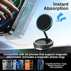 2026 Magsafe Car Mount Charger, 15W Fast Charging Vacuum Magnetic Phone Holder, Hands Free Phone Holders for Your Car Dashboar/Gym/Mirror, 360° Rotation Base, Nano Gel, for iPhone Series & Android