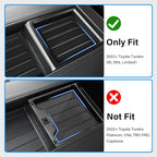 Center Console Tray Liner for Toyota Tundra Accessories 2022-2025 2026 (Only fits SR, SR5, Limited) & 2023-2025 2026 Sequoia Accessories Console Organizer Liner Anti-Slip Silicone Mat Pad 2 Pcs