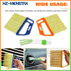 3Pcs Window Venetian Blind Cleaner Duster Tool, 2Pcs Washable 7 Fingers Dusting Cleaner and 1Pc Air Vent Cleaner, Venetian Washable Mini Handheld Brush for Air Conditioner Vents, Fans Vents