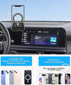 Car Phone Holder for Kia Seltos 2024 2025 Accessories Apply to 8/10.25 Inch Touch Screen Fixed Clip Magnetic Cell Phone Mount Hands-Free 360 Degree Rotation