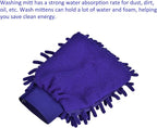 M METERXITY Microfiber Wash Mitt - Chenille Reusable Gloves for Cleaning, Scratch-Free, Apply to Kitchen House Cleaning