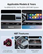 12.3-Inch Car Stereo GPS Navigation System for BMW X5 F15 X6 F16 (2014-2017) NBT System, Wireless CarPlay Android Auto Upgrade Factory Radio Bluetooth WiFi Touch Screen