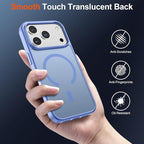 SUPFINE Magnetic for iPhone 17 Pro Case (Compatible with MagSafe)(Military Grade Drop Protection) Translucent Matte Shockproof with Anti-Fingerprint Phone Cover 2025,Blue Purple