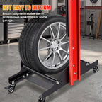 Rolling Wheel Detailing Stand with 4 Casters, Car Wheel Cleaning Stand, Heavy-Duty Tire Cleaning Stand 3-Way Rotating Rollers for Ceramic Coating Tire Shine