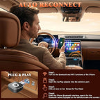 4 in 1 Wireless CarPlay Adapter with Screen Mirroring – Supports Apple CarPlay & Android Auto & AirPlay & MirrorLink, 2026 Upgraded screen mirroring dongle for car, USB-A/USB-C Connection, Plug & Play
