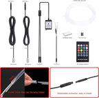 Car Interior Ambient Lighting Kit Multicolor RGB 3m Optic Fiber 8 Colors Sound Active Music Sync Memory Function Wireless RF Remote Controller Car Atmosphere Light DC 12V