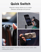 MOVMAX Remote Controller for DJI Osmo Pocket 4/3/2, Wireless Remote Control with Hall Effect Joystick, Ergonomic Handle Magnetic Attach, DJI Osmo Pocket Accessories