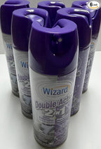 Wizard Double Action Smoke Odor Neutralizer & Air Freshener, Eliminates Smoke Smell & Odors, Freshens Air, Long-Lasting Scent; 6-Pack of 12oz Sprays lavender (pack of 6)