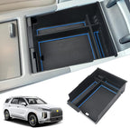 SKTU for 2023 2024 2025 Hyundai Palisade Center Console Organizer 2023 2024 2025 Palisade Center Console Tray 2023 2024 2025 Palisade Accessories Armrest Box with Coin and Sunglasses Holder (Blue)