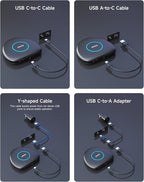 CB6C AI Box CarPlay, Wireless CarPlay/AndroidAuto Adapter with YouTube, Car Video Box with AI Assistant, GPS Navigation, Android 13, 4G LTE, Expandable to 256GB, Watch Videos in Your Car