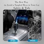 4 in 1 Retractable Car Charger with Starry Light,69W USB-C Fast Car Charger, for iPhone 17/16/15/14/13/12/11, Android,Pixel,Cigarette Lighter Charger (for Lightning+USB-C)