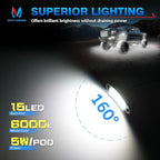 MICTUNING 2026 Upgraded White Rock Lights Super Bright Underglow Lighting Kit - 240 LEDs 16 Pods Pure White Led Rock Light, Extensible Underbody Lights for Trucks ATV UTV Boat