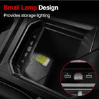 Center Console Organizer Tray Compatible with Tesla Cybertruck 2025 2026 2024,Armrest Storage Tray with USB Expansion Docks for Cybertruck Accessories