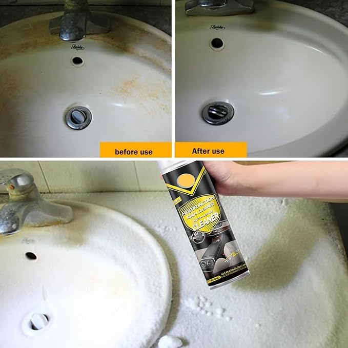Multifunctional Foam Cleaner, Multifunctional Car Interior Foam Cleaner, Clean Your Dirty Like Magic, No Damage to the Car Interior(2pcs) (2)