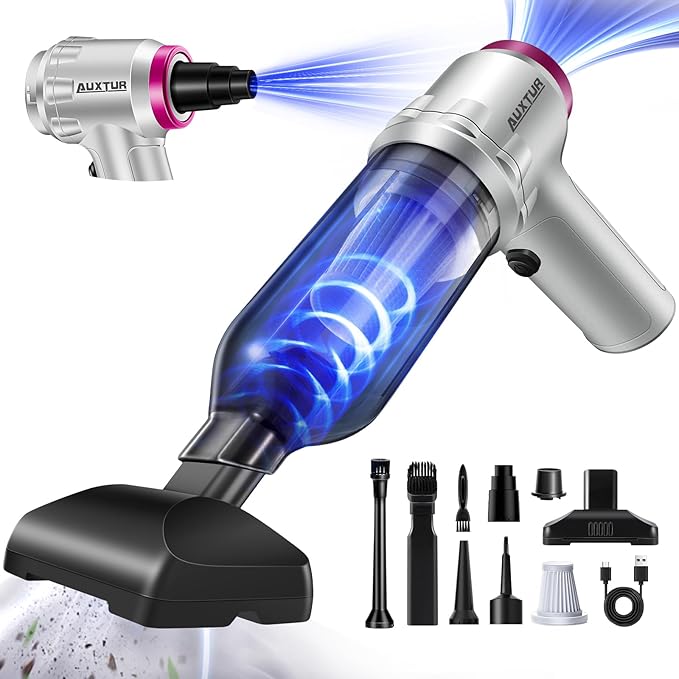 Portable Cordless Handheld Vacuum Cleaner with 15000PA, 120W Air Duster, Brushless Motor, Mini Vacuum for Car and Home