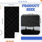 Hahafelt 1 Pack Car Seat Towel Covers with Storage Bag, 63 x 32 Inch Universal Non Slip Waterproof Sweat Protector for Car Truck, Gym Swimming Running, Machine Washable (Black Plaid)