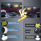 4 Pods White Rock Lights 6000K Pure White 36 LEDs SMD Chips Super Bright Neon Underglow Light IP68 Waterproof for Pickup Trucks SUV UTV ATV RZR Car Boats