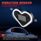 iFunyLED Car LED Interior Lights, Heart-Shaped Ambient Light for Windows, 5 Lighting Modes, Charging Through Type-c and Solar Energy, Car Decorations for Women Men, Pack of 1, (Red)
