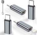 Thousover 4 Pack Lightning to USB C Adapter for iPhone 15/16/17 Pro/17 Pro Max,for iPhone 17/16 Charger,17/16 Accessories,Fast Charging & Data Transfer