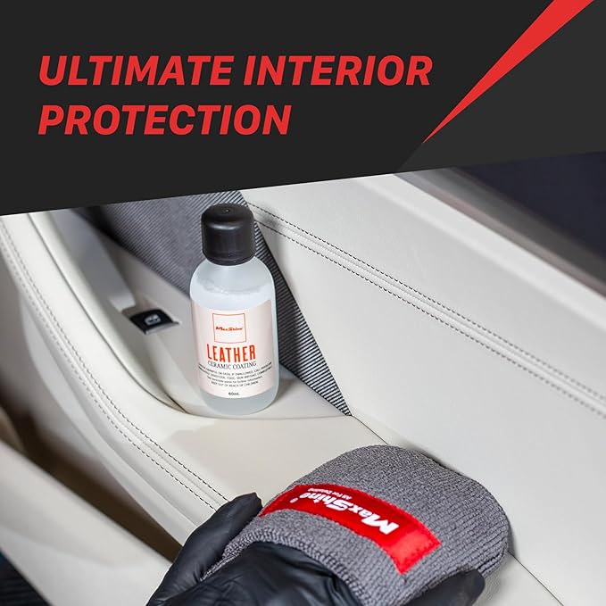 Maxshine Leather Ceramic Coating LC-01 | 60mL Single Bottle, Hydrophobic, UV Shield, Easy to Clean | Interior Protection for Car Leather & Vinyl