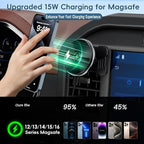 Car Vent Wireless Charger Magnetic Phone Mount Compatible with 2021-2026 Ford F-150, 2023-2026 Super Duty F250/F350/F450, Metal Phone Holder Cradles Bracket Stand for All Smartphones (No Socket Arm)