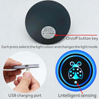 Skull LED Cup Holder Lights for Car,2Pcs LED Light Up Cup Holder Coasters with USB Charging 7 Colors 3 Modes,Waterproof Interior Atmosphere Lamp,Car Decor Accessories Skeleton Gifts for Women Men