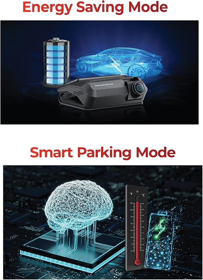 THINKWARE ARC900 2CH 4K HDR Dual Dash Cam Front and Rear - 4K+2K STARVIS 2, Super Night Vision 4.0, Low Power Parking Mode, 3.5" IPS Touchscreen, 5GHz Wi-Fi, GPS (64GB MicroSD & Hardwiring Cable Incl)