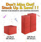 HOMEXCEL Red Shop Towels 100 Pack, Reusable Microfiber Cleaning Cloth Bulk, Multipurpose Microfiber Towels for Cars, House and Kitchen, Highly Absorbent Cleaning Rags 11.5 x 11.5 inch
